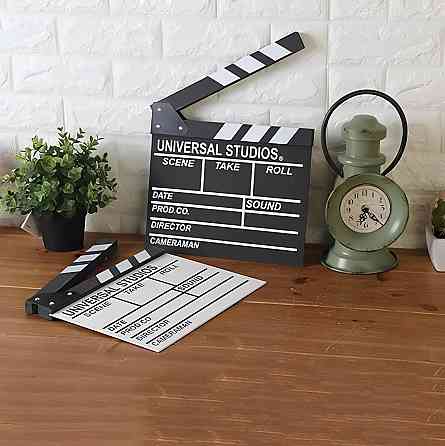 Хлопавка-нумератор RESTEQ чорного кольору Universal Studios 30×27 см — режисерська хлопавка для дублів, зйомок і подарунка Київ