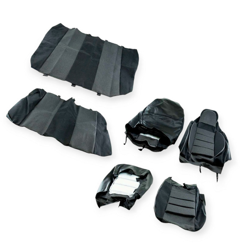 Чохли заз славута, таврія нова "пілот" сірі комбіновані салону Мукачево - фото 1