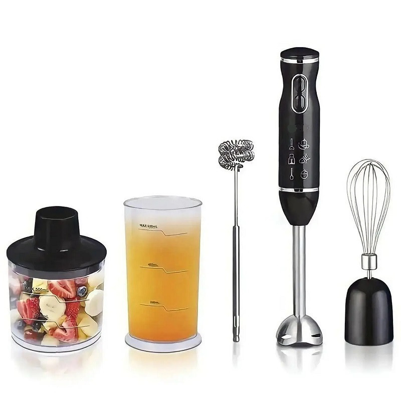 Блендер Domotec ручной 5в1 R.314B, 3 насадки, мощность 800Вт, измельчитель 500мл, мерный стакан 600мл Одесса - изображение 3