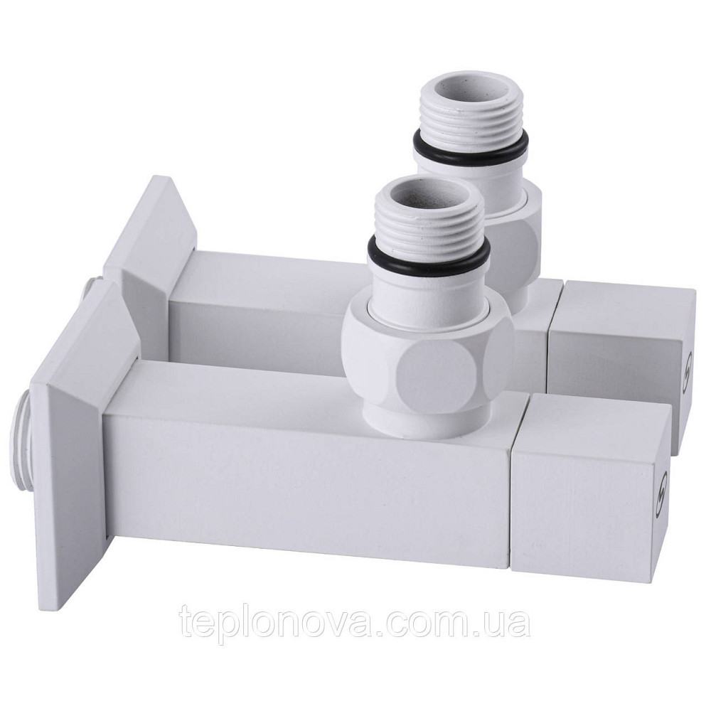 Набор Кран полуоборотный угловой с американкой SOLOMON LUX 1/2″ CUBE WHITE 8888 (1уп) Черновцы - изображение 1