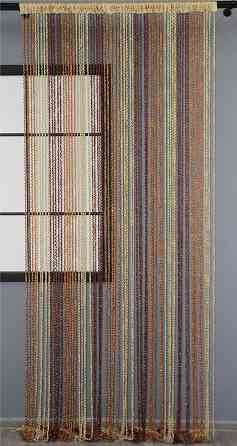 Штори-нитки спіраль з люрексом Світло-коричневий з бежево-коричневим 300х300см 1 шт (61-056) Київ