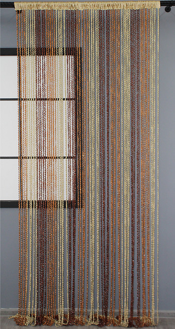 Шторы-нити спираль с люрексом Светло-коричневый с бежево-коричневым 300х300см 1 шт (61-056) Киев - изображение 3