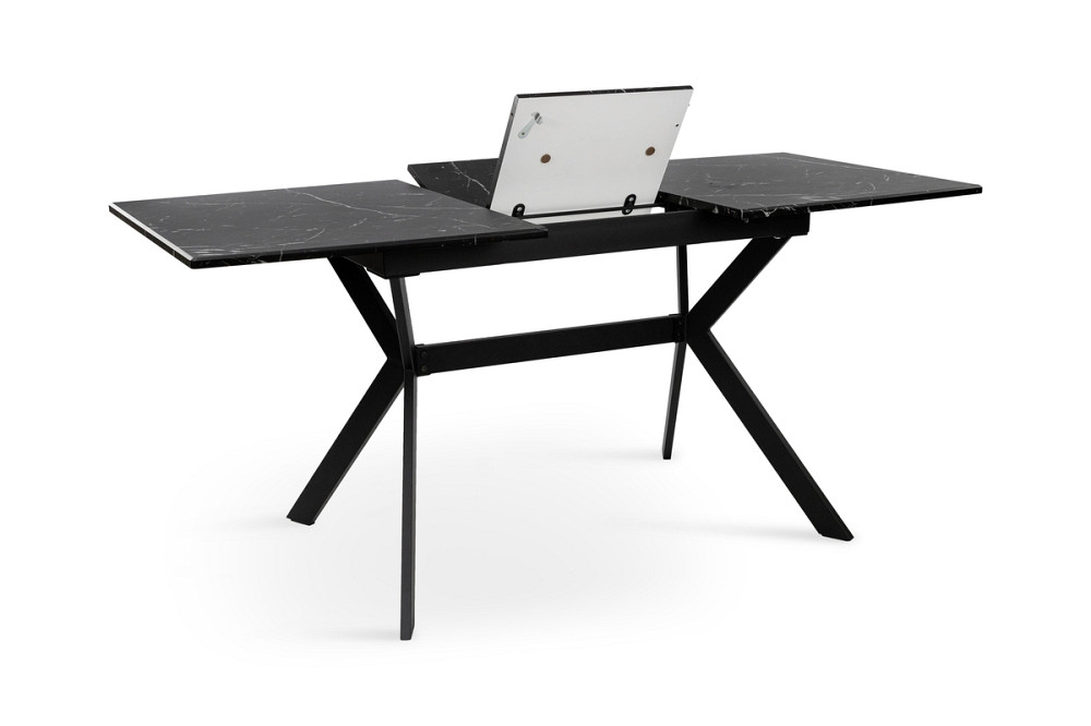 Стіл Хьюстон 130(+40)*77 чорний метал/мрамор чорн Киев - изображение 3