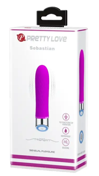 Вибромассажер серии Pretty Love Sebastian Purple 12 режимов вибрации Sex Aura Киев - изображение 9