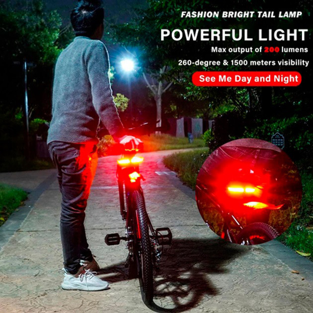 Велоліхтар на багажник, Ліхтар для нічної їзди, Відбивач світла на велосипед, Задній стоп велосипед TR-92 Львів - фото 2