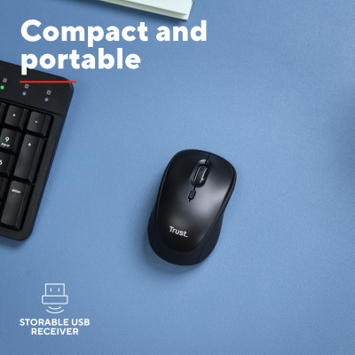 Мишка Trust Yvi+ Silent Wireless/Bluetooth Glossy Black (25512) Вінниця - фото 2