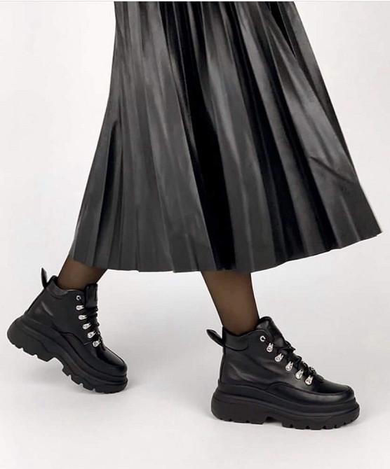 Черевики жіночі RONE чорні натуральна шкіра зимові 38р.-24.5см 39р.-25см 40р.-25.5см (4273) Коломыя - изображение 2