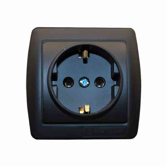 Розетка с заземлением 16А, Acura графит Днепр