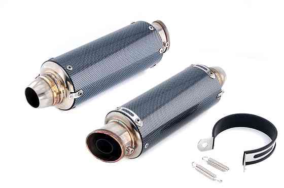 Глушник (тюнінг) 370*10 см (нержавіюча сталь, овал, чорний, прямоток) 118 Мукачево