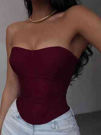 Жіночий базовий корсет костюмка Lux Бургунді, 42 Одеса