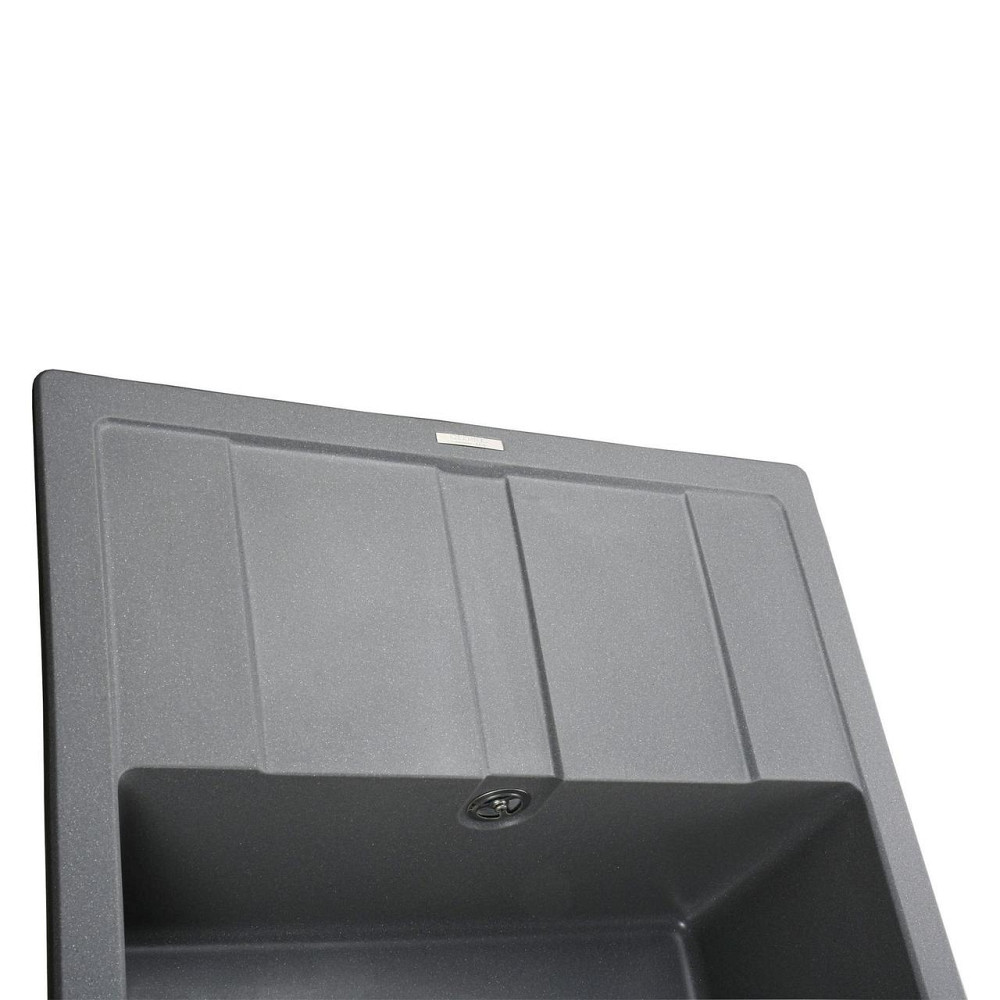 Гранитная мойка Globus Lux ONE серый металлик 650х500мм-А0003 Киев - изображение 3