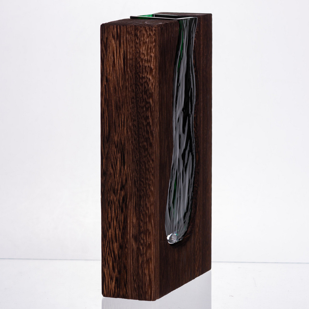 Yiwu Скляна прозора ваза прямокутна, декоративна ваза для дому стильна для квітів HP-32-1 Коломыя - изображение 2