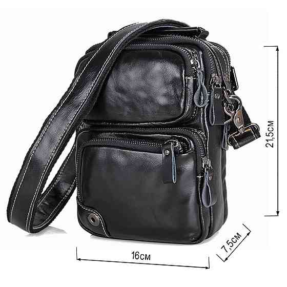 Сумка чоловіча Vintage 14437 Чорна Київ