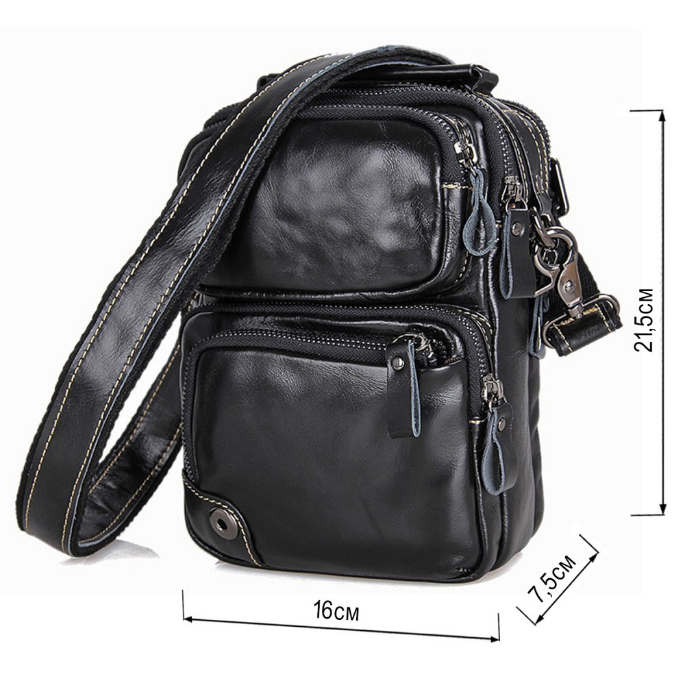 Сумка чоловіча Vintage 14437 Чорна Київ - фото 6