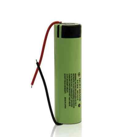 Аккумулятор Li-ion 18650 Panasonic 3400 мАч 3.7В + провод DIY (Зеленый) Винница