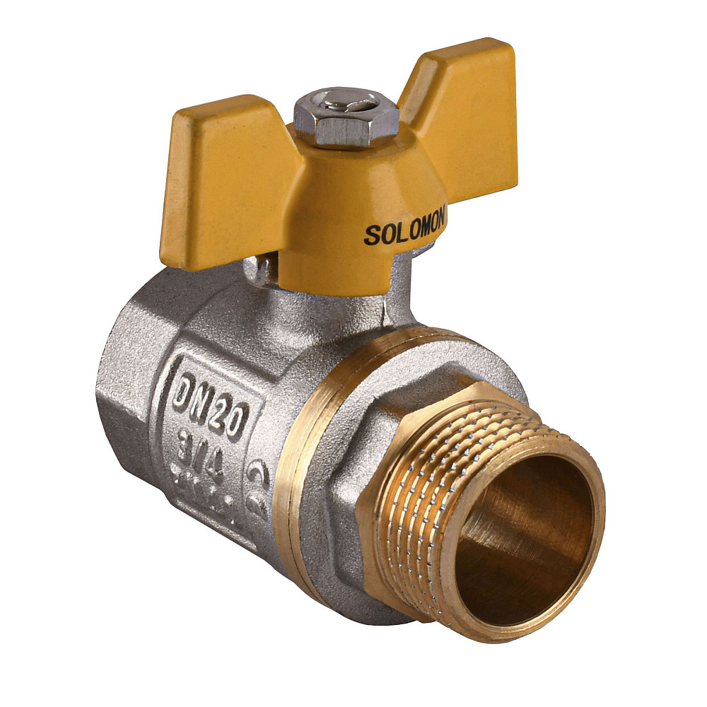 Кран кульовий прямий SOLOMON 3/4″ ЗВ ЖБ  PN40 B1008 Тернополь - изображение 1