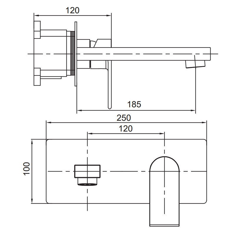Смеситель для умывальника Koer KI-16015-02 встраиваемый (из нерж. стали) (Цвет нерж) (KR4783) Киев - изображение 2