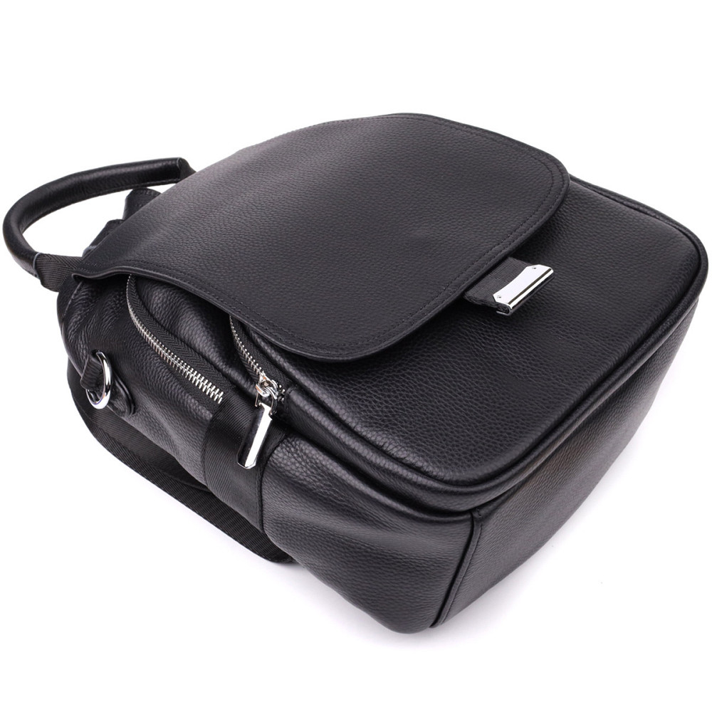 Жіночий рюкзак з натуральної шкіри Vintage 23056 Чорний Київ - фото 5