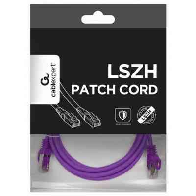 Патч-корд 5м S/FTP Cat 6A CU LSZH violet Cablexpert (PP6A-LSZHCU-V-5M) Вінниця