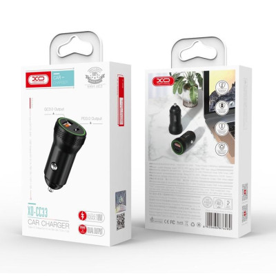 Зарядний пристрій XO 1xUSB QC3.0 + 1xUSB-C PD18W black (CC33-BK) Вінниця - фото 7