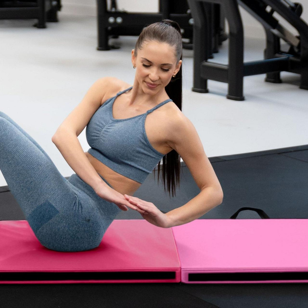 Мат гимнастический твердый Gymtek 5см светло-розовый Киев - изображение 6