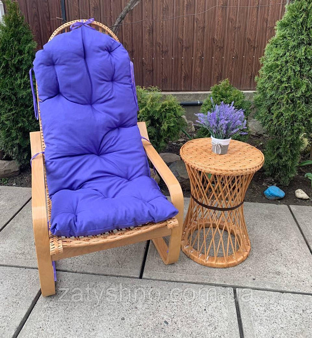 Зручне крісло плетене з журнальним столом Київ - фото 4