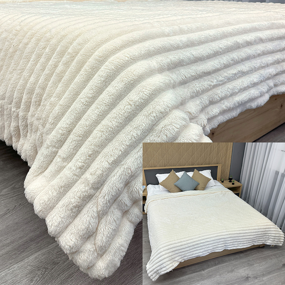 Плед 200х230 см (+-10см) на овчине 