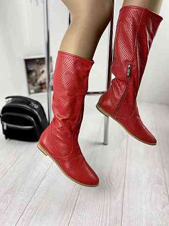 New Style Чоботи жіночі NEW STYLE 10120/1 червоні (весна-літо, шкіра натуральна) (3367) Коломия