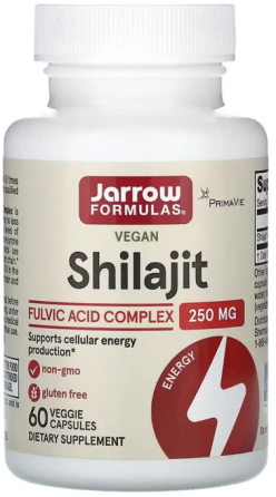 Комплекс с мумие и фульвокислотой Jarrow Formulas Vegan Shilajit Fulvic Acid Complex 250mg 60 раст капс Киев
