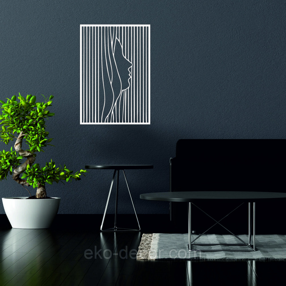 Декоративне настінне 3D Панно «Силует жінки», Декор на стіну з об'ємом Київ - фото 2