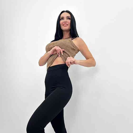 Трикотажные лосины рубчик со штрипками Toffee Киев