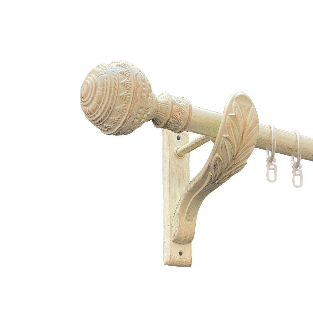 Карниз Orvit Арабеска металевий однорядний ретро Біле Золото 25 мм 160 см (00-00010518) Львів - фото 1