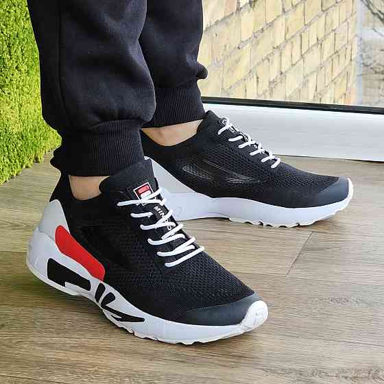 Кросівки FILA Чорні Чоловічі Філа Тканинні Літні для бігу (розміри: 41,42,43,44,45) Дніпро