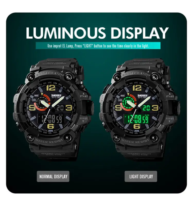 Мужские наручные часы Skmei 1520 Черный Киев - изображение 6