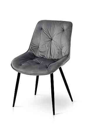Стілець Прадо-R чорний/ велюр сірий Київ