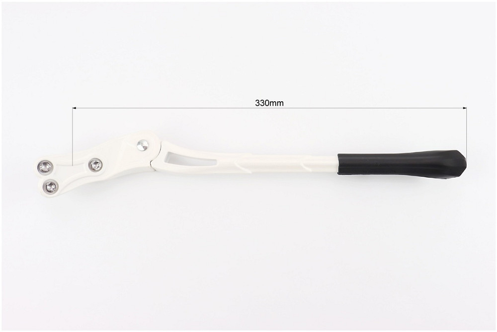 Підніжка бокова задня для 26", кріплення за перо рами, алюмінієва, біла HS-016 Київ - фото 2