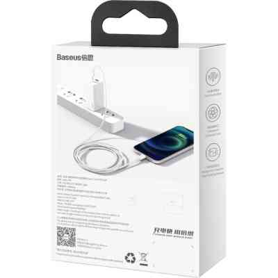 Дата кабель USB-C to Lightning 2.0m 20W white Baseus (CATLYS-C02) Вінниця