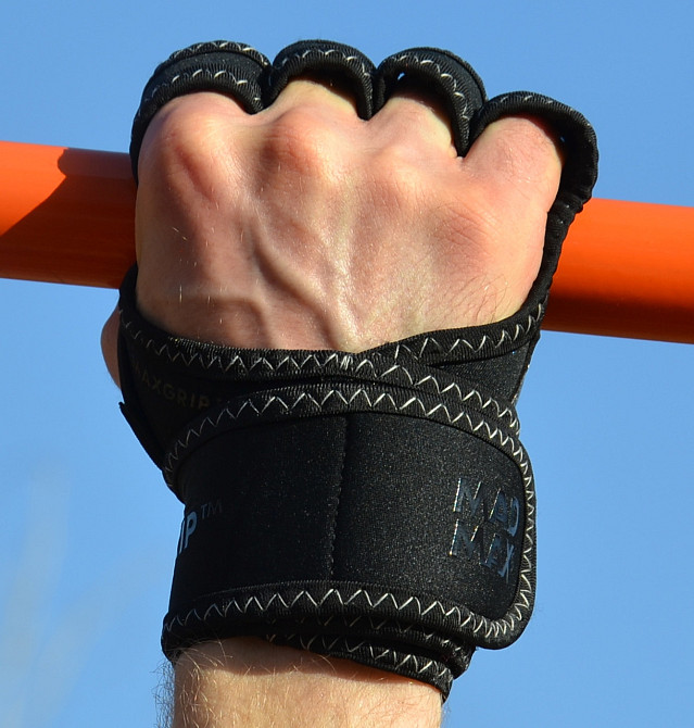 Рукавички для фітнесу MadMax MFG-303 MAXGRIP neoprene wraps Black/Grey L/XL Луцк - изображение 10