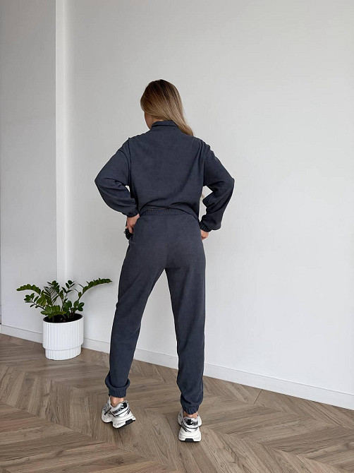 Женский стильный повседневный костюм двойка трикотажный ольвет Графит, 42/44 Одесса - изображение 4