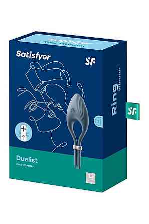 Ерекційне віброкільце-ласо Satisfyer Duelist Dark Blue, 10 режимів, потужний мотор Sex Aura Київ
