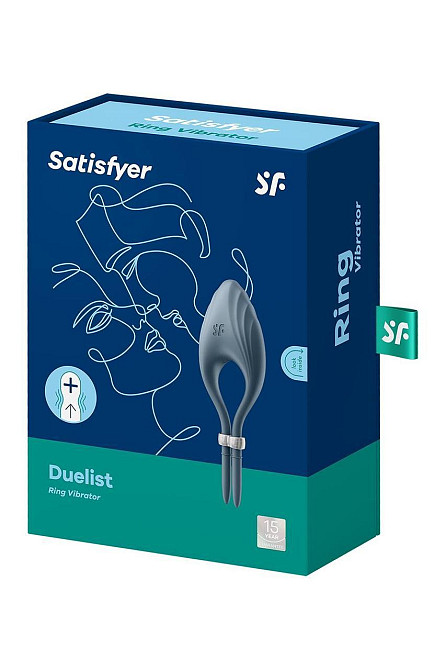 Ерекційне віброкільце-ласо Satisfyer Duelist Dark Blue, 10 режимів, потужний мотор Sex Aura Київ - фото 6