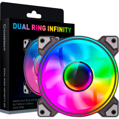 Кулер для корпуса Gamemax Dual Ring Infinity BK Винница - изображение 7