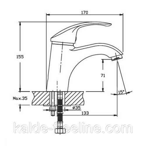 Змішувач для раковини HAIBA FABIO 001 Харків