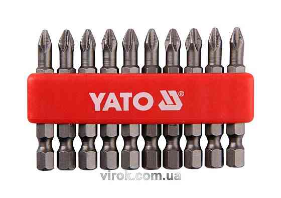 Насадка викруткова YATO : "Philips" PН2 x 50 мм. HEX 1/4". 10 (Уп/Шт.) [25/200] Одеса
