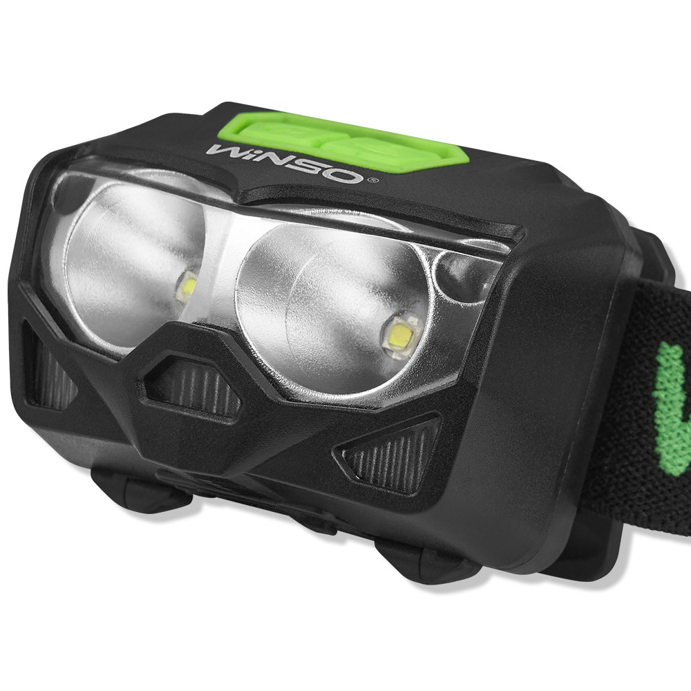 Ліхтар налобний Winso Pro 500Lm, 2x5W CREE XTG, 1200mAh/3xAAA, з сенсором білий/червоний Львів - фото 3
