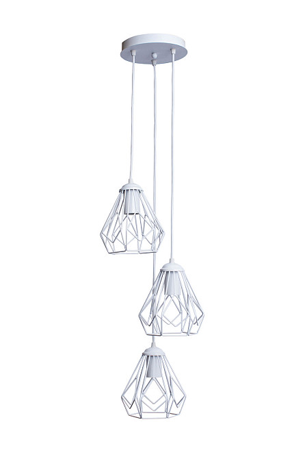 Люстра з підвісними плафонами лофт Е27-3 Milan NL 538-3R WH Київ - фото 2