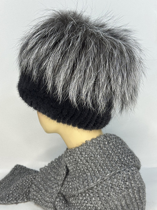 Женская норковая шапка кубанка Черный Харьков - изображение 2