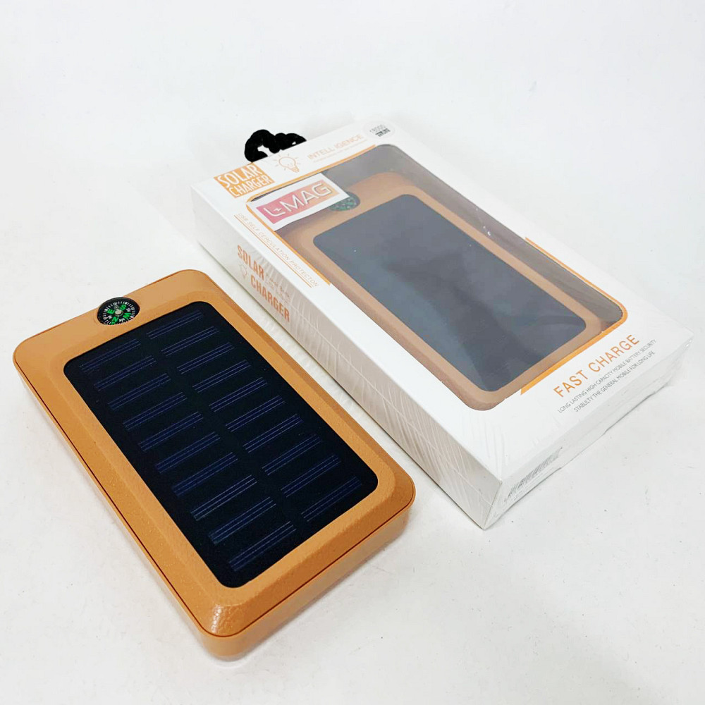 УМБ Power Bank Solar 18000 mAh мобільне зарядне з сонячною панеллю та лампою, Power Bank Charger Orange DV-38 Львів - фото 5