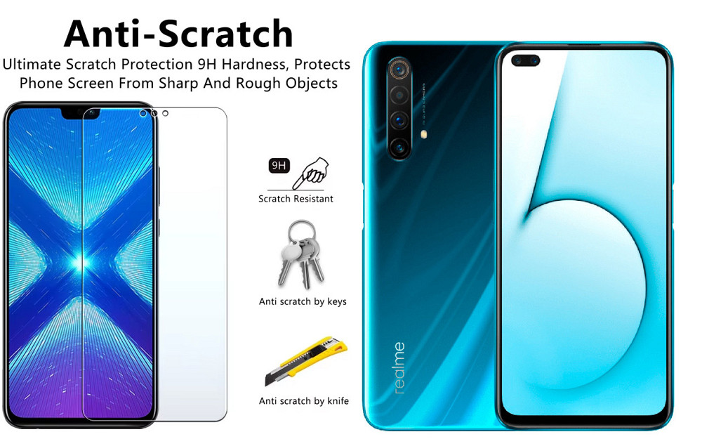 Защитное стекло NeoGlass для Realme X50 – ультрапрозрачное и устойчивое Киев - изображение 1