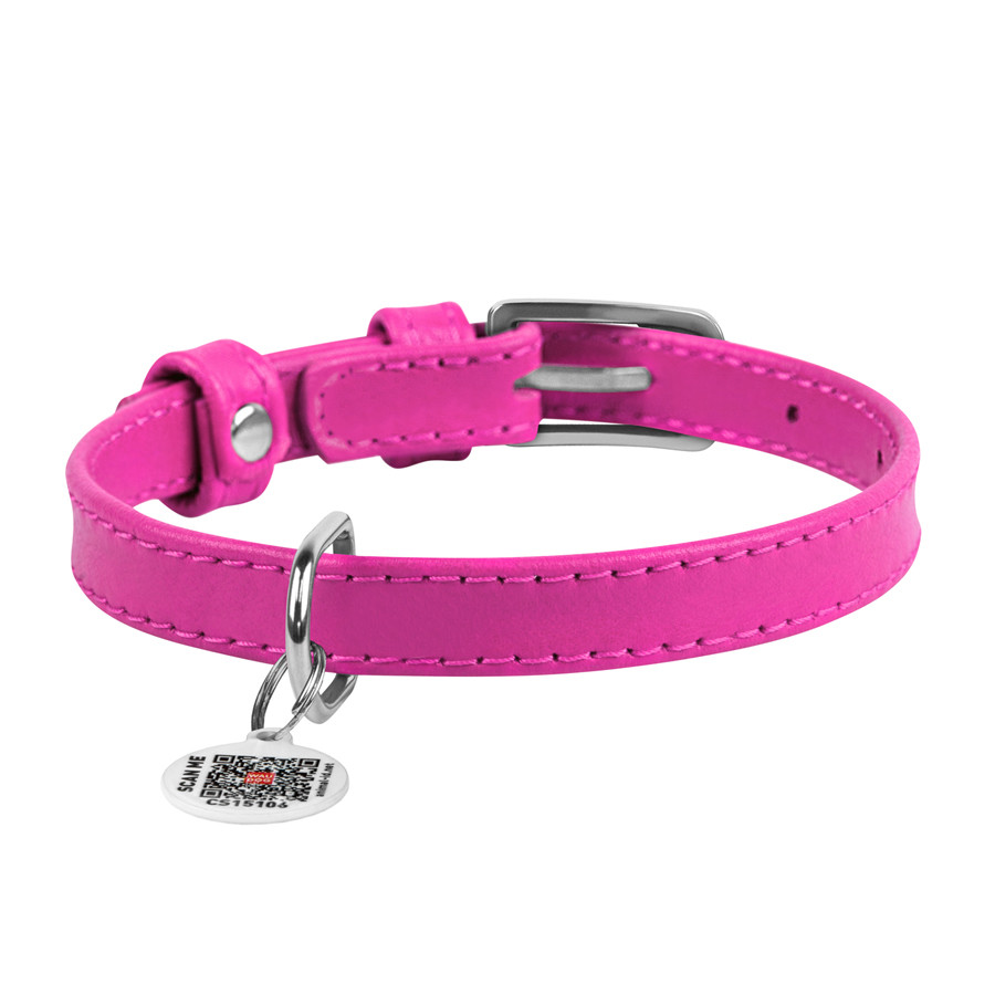 Нашийник для собак шкіряний WAUDOG Glamour з QR паспортом, без прикрас, S, Ш 15 мм, Дов 27-36 с Коломыя - изображение 4